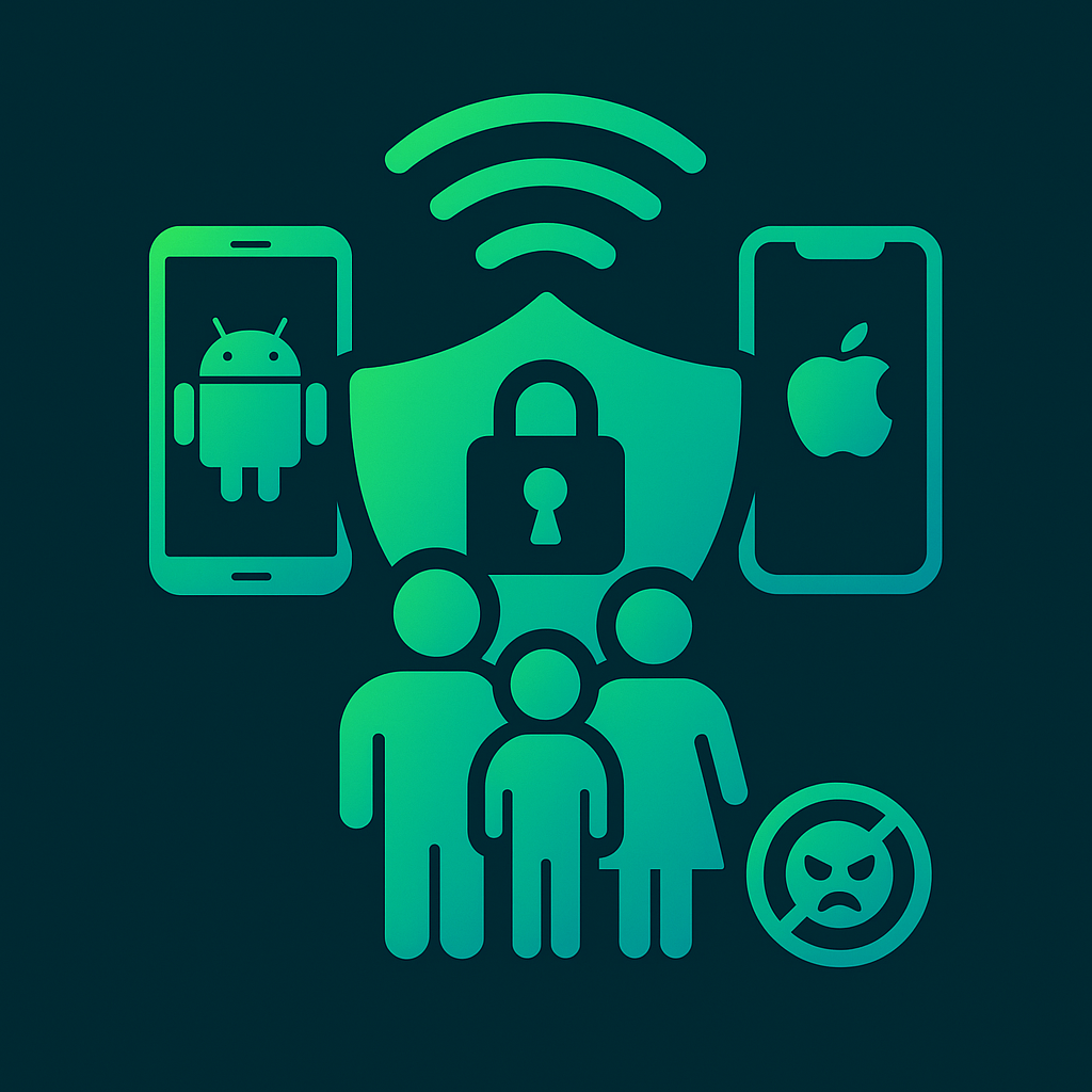 Service contrôle parental hybride sur le Wi-Fi et sur les téléphones de vos enfants